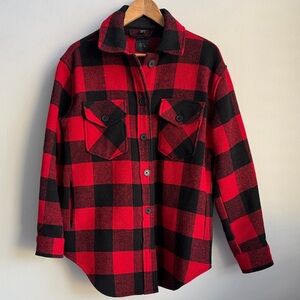 RDI Red & Black plaid Shacket